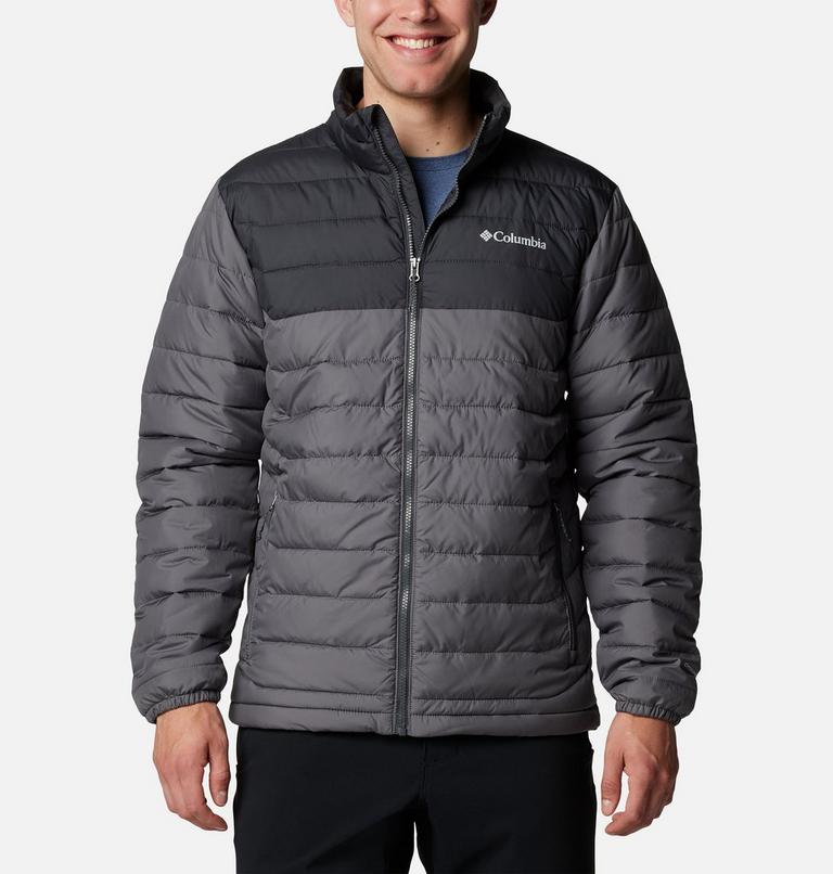Men’s Powder Lite II Insulated Jacket, Color: City Grey, Shark, image 1