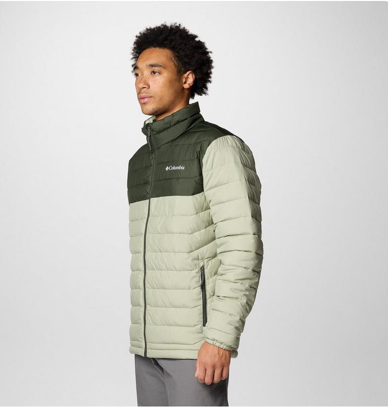 Men’s Powder Lite II Insulated Jacket, Color: Safari, Greenscape, image 4