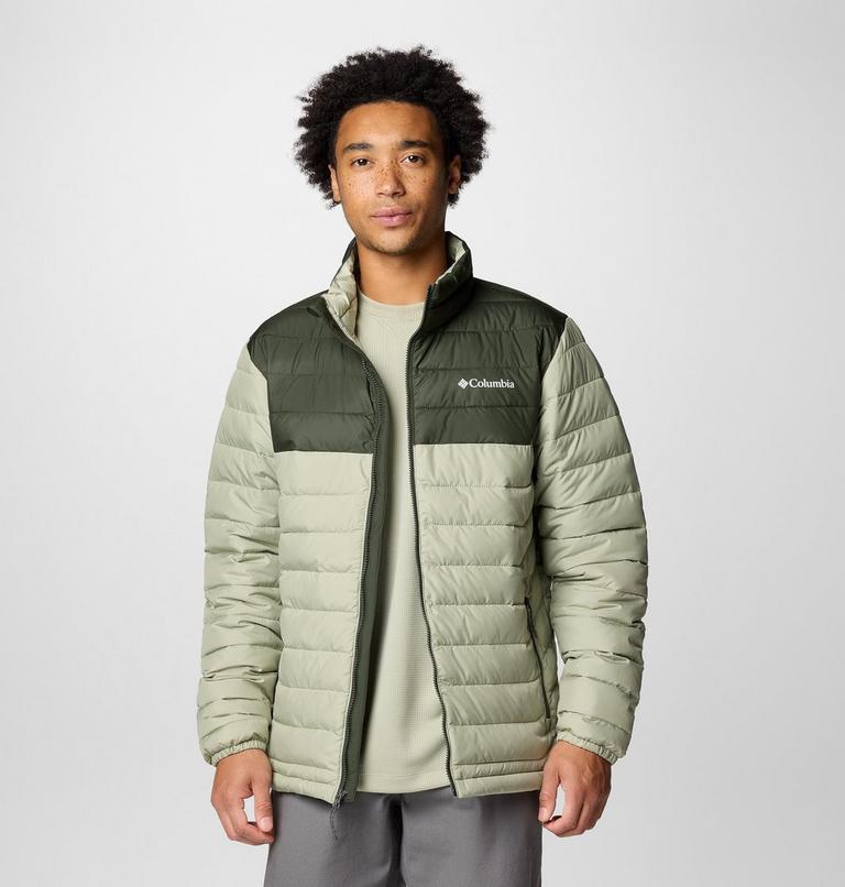 Men’s Powder Lite II Insulated Jacket, Color: Safari, Greenscape, image 8