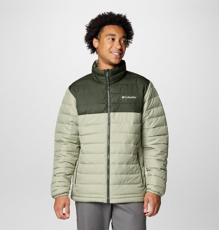 Men’s Powder Lite II Insulated Jacket, Color: Safari, Greenscape, image 1