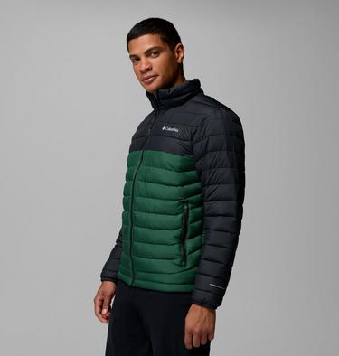 Men&rsquo;s Powder Lite II Insulated Jacket, Color: Rain Forest, Black, image 24