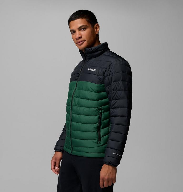 Chaqueta con aislamiento Powder Lite II para hombre, Color: Rain Forest, Black, image 4