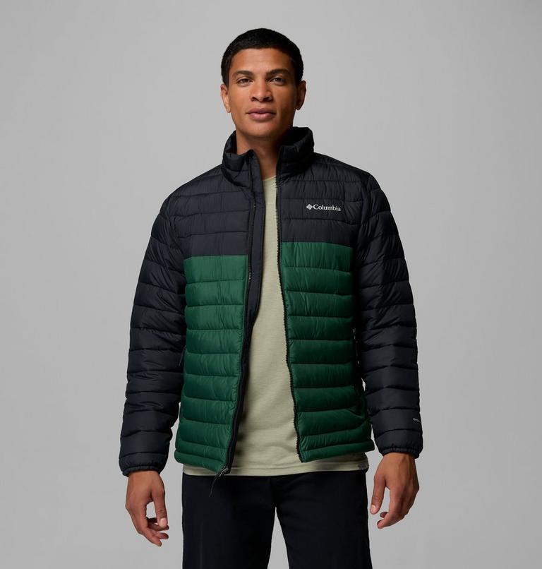 Chaqueta con aislamiento Powder Lite II para hombre, Color: Rain Forest, Black, image 5
