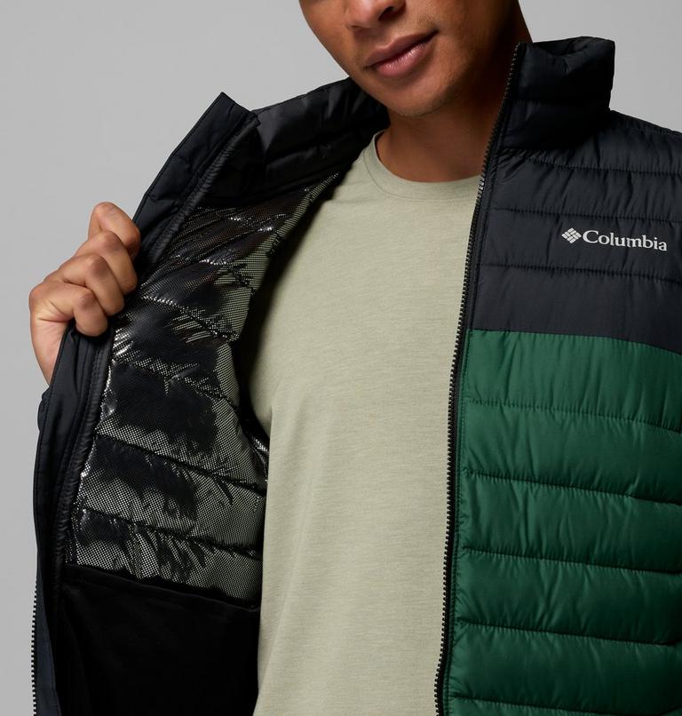 Chaqueta con aislamiento Powder Lite II para hombre, Color: Rain Forest, Black, image 6