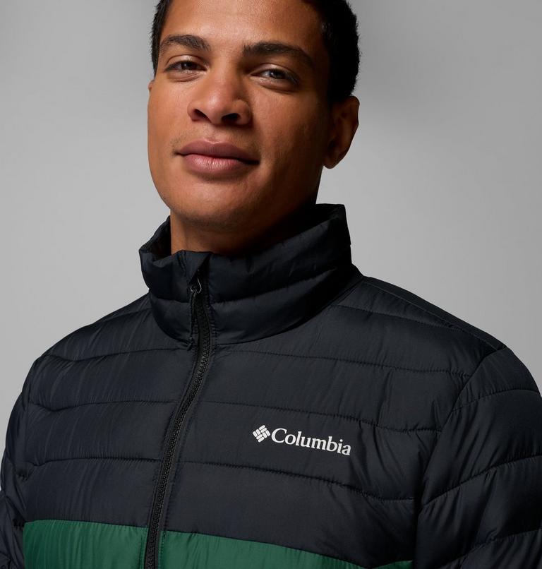Chaqueta con aislamiento Powder Lite II para hombre, Color: Rain Forest, Black, image 7