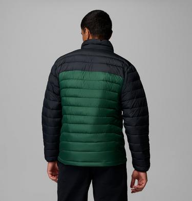 Men&rsquo;s Powder Lite II Insulated Jacket, Color: Rain Forest, Black, image 23