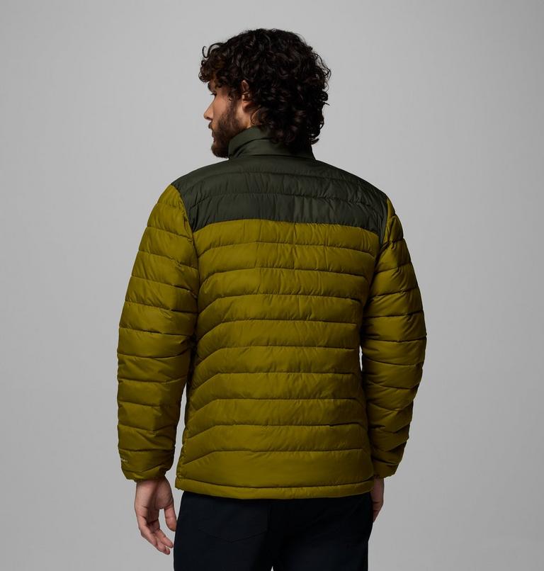Men&rsquo;s Powder Lite II Insulated Jacket, Color: Mossy Green, Greenscape, image 3
