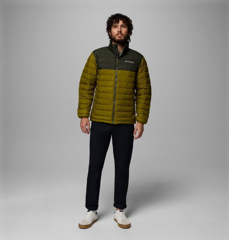 Men&rsquo;s Powder Lite II Insulated Jacket, Color: Mossy Green, Greenscape, image 2