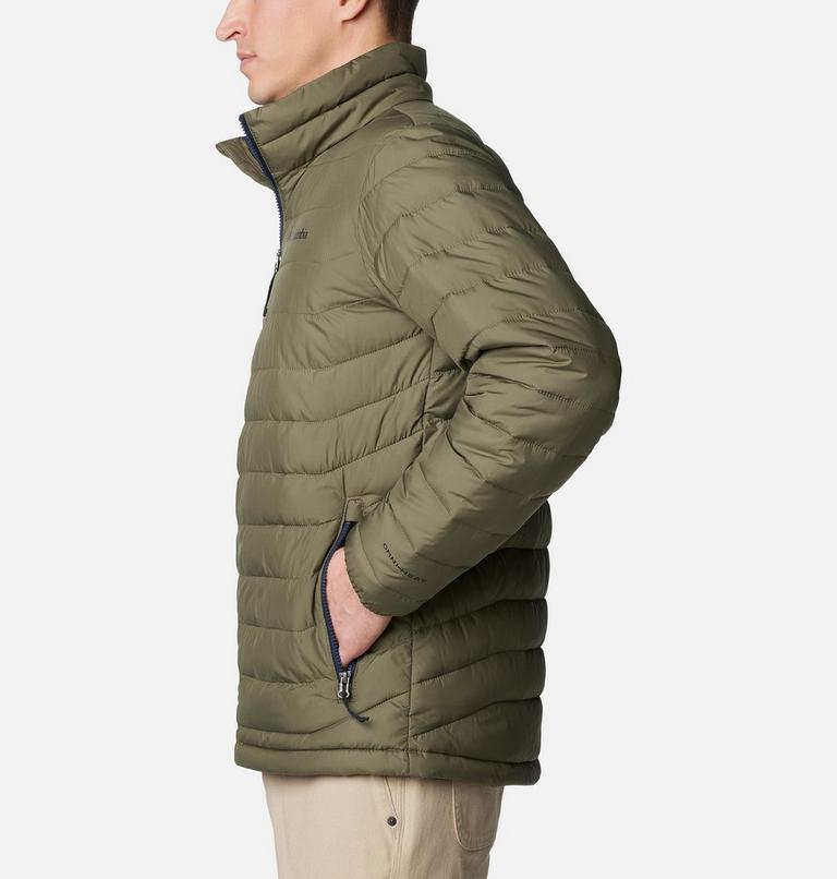 Men’s Powder Lite II Insulated Jacket, Color: Stone Green, image 3