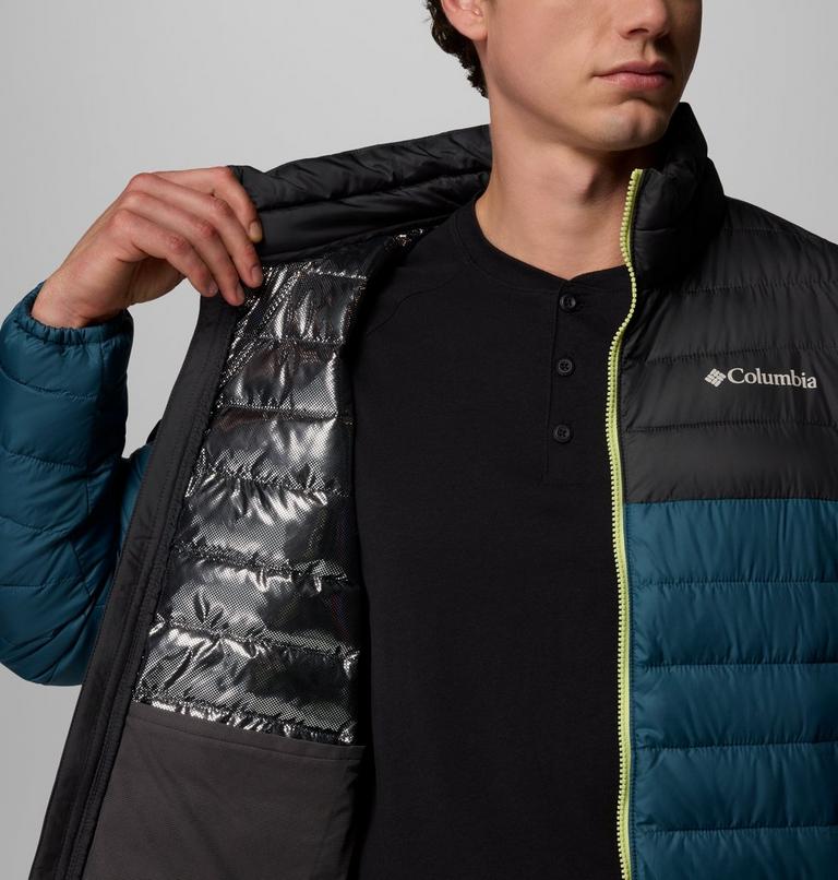 Men’s Powder Lite II Insulated Jacket, Color: Everblue, Shark, image 6