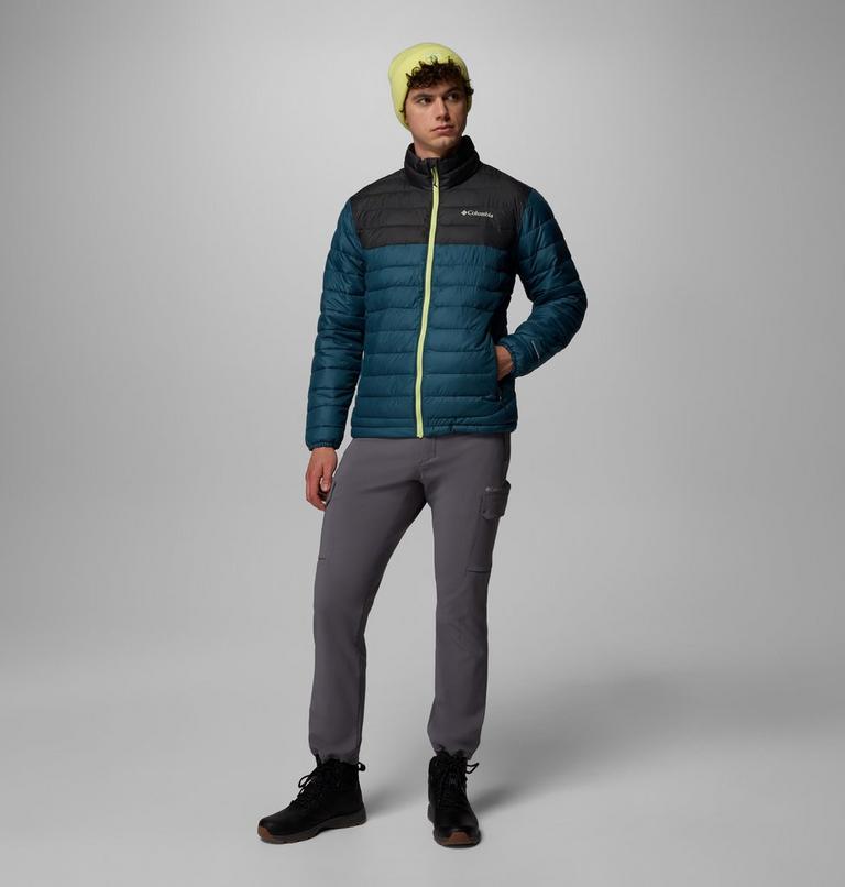 Men’s Powder Lite II Insulated Jacket, Color: Everblue, Shark, image 2