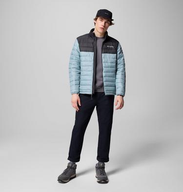 Veste Isolée Powder Lite II Homme, Color: Crushed Blue, Shark, image 6