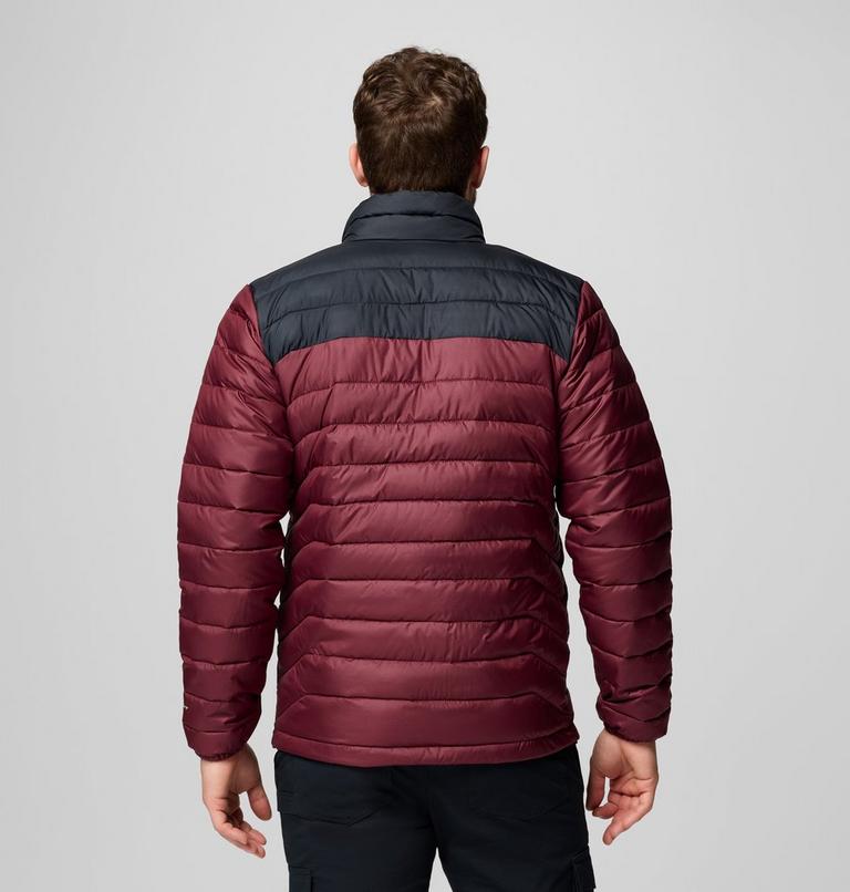 Men’s Powder Lite II Insulated Jacket, Color: Rich Wine, Black, image 3