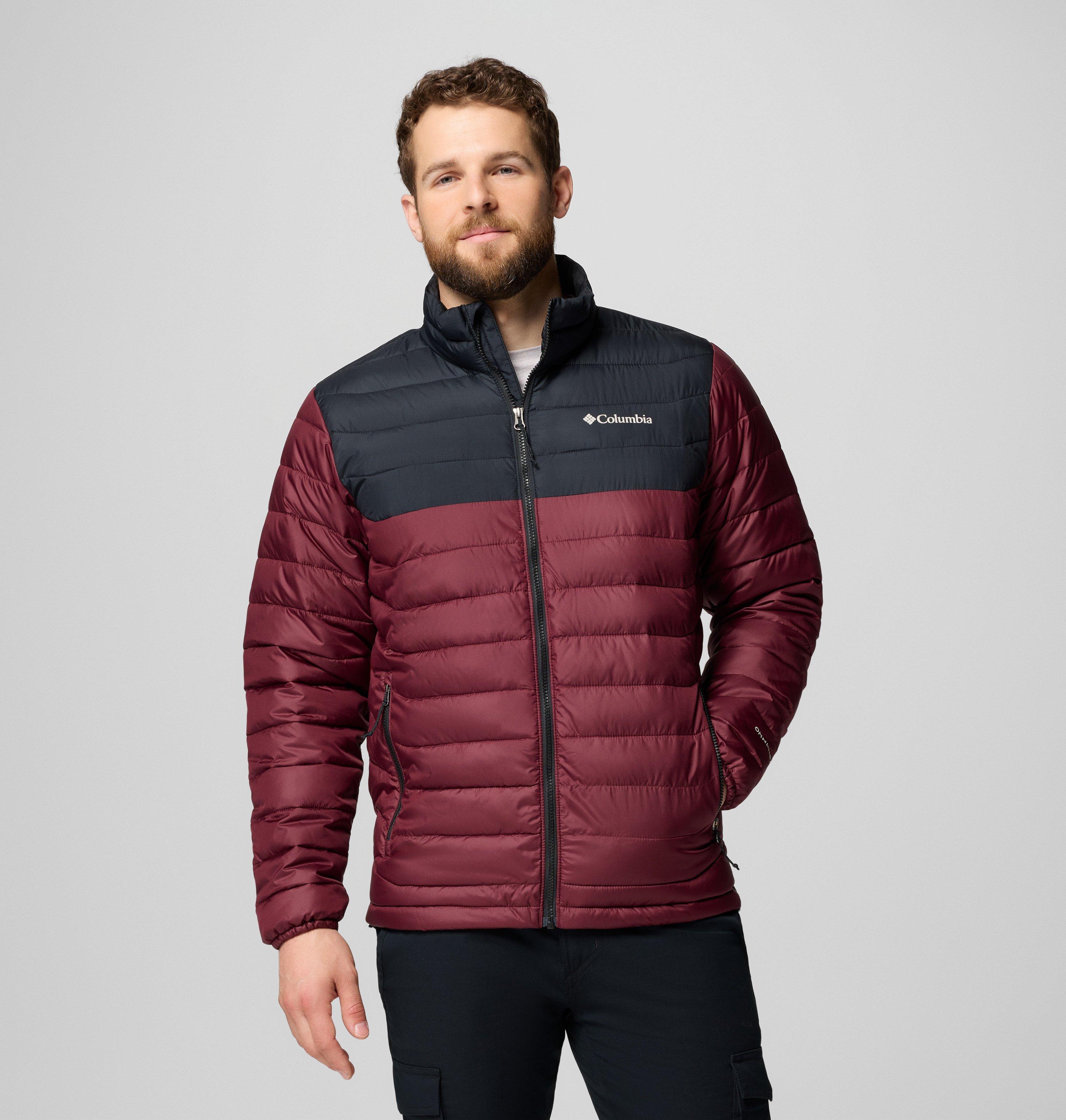 Columbia Sportswear Men's Red Columbia - ’S Powder Lite™ Ii Insulated Jacket - Rich Wine, Black Small