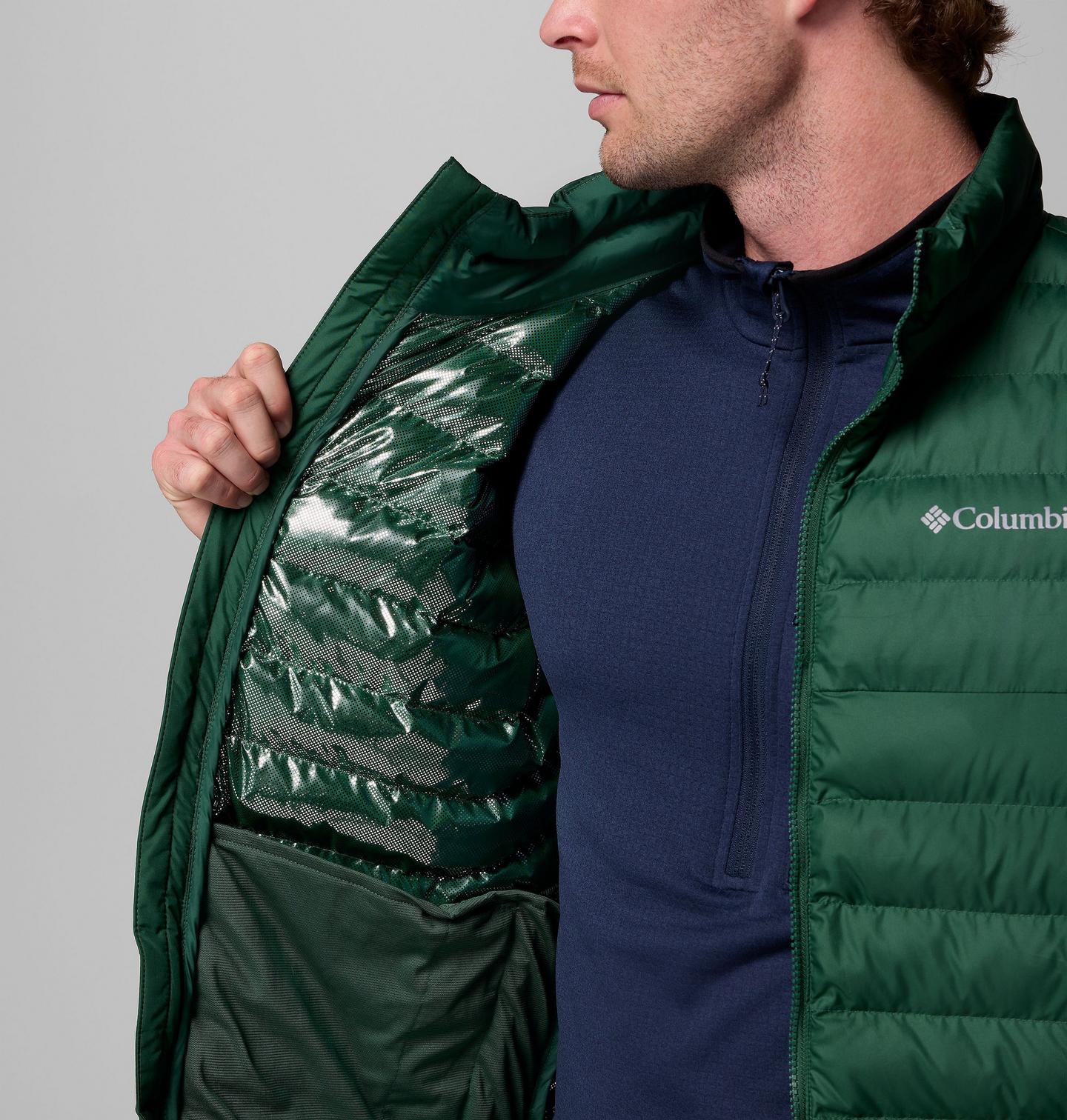 Мужской жилет Columbia Powder Lite II Vest, цвет: Тёмно-зелёный — фото 4