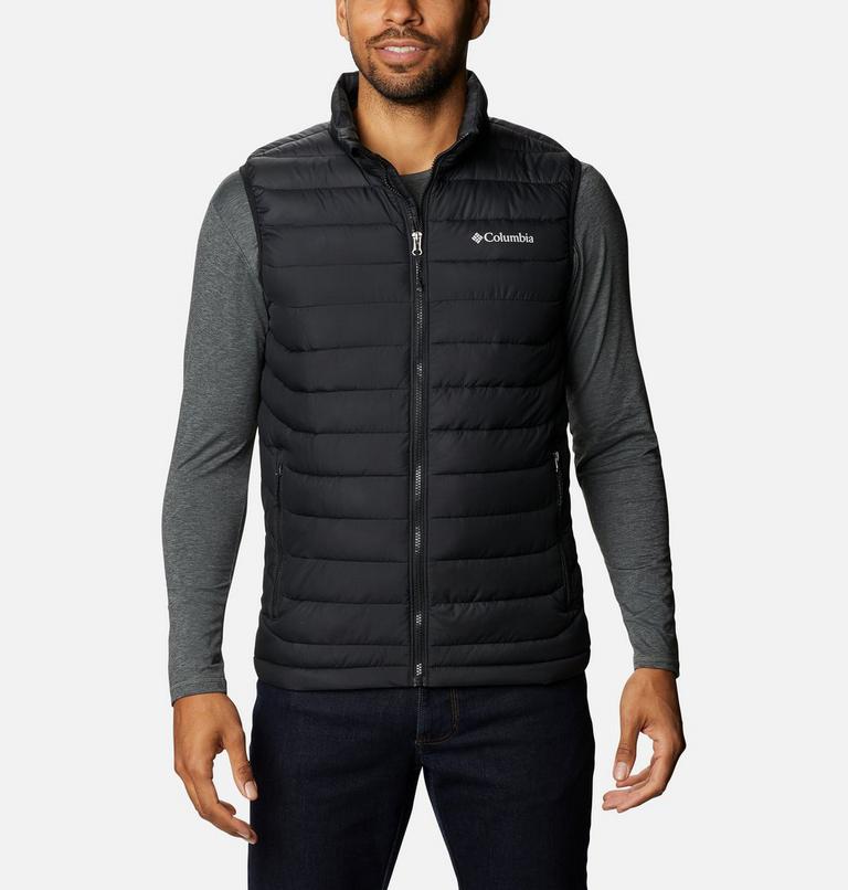 Men's Powder Lite II Insulated Vest, Color: Black, image 1