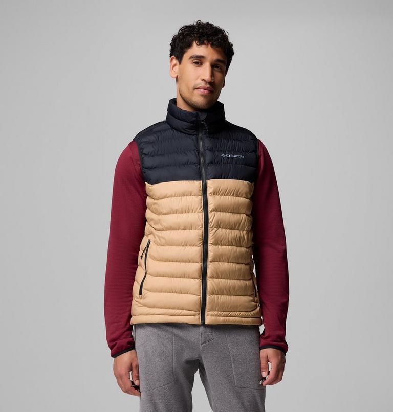 Powder Lite II Vest, Color: Canoe, Black, image 1