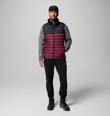 Gilet Isolé Powder Lite II Homme, Color: Rich Wine, Black, image 2