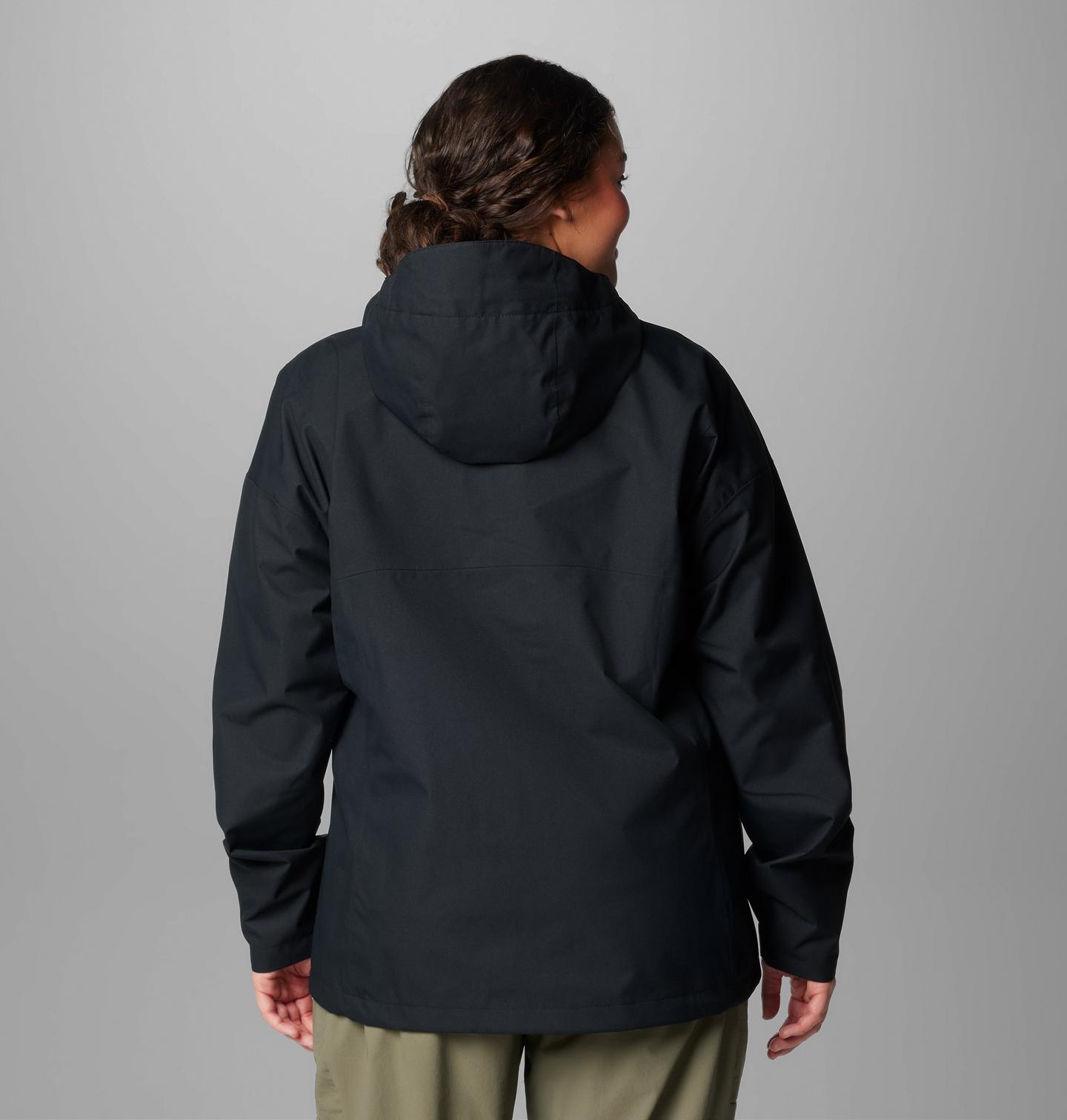 Женская куртка Columbia Hikebound II Rain Jacket - Plus Size, цвет: Чёрный — фото 2