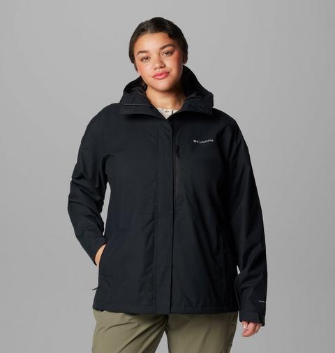 Женская куртка Columbia Hikebound II Rain Jacket - Plus Size, цвет: Чёрный