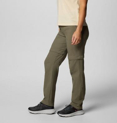 Pantalones convertibles de senderismo Leslie Falls para mujer, Color: Stone Green, image 3