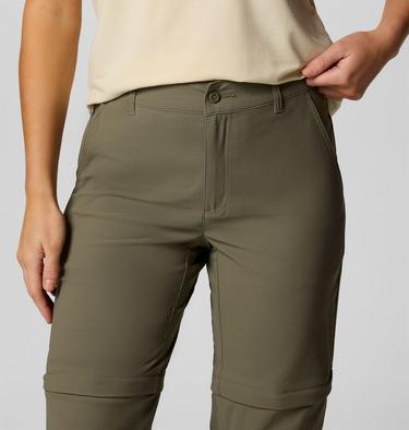 Pantalones convertibles de senderismo Leslie Falls para mujer, Color: Stone Green, image 4