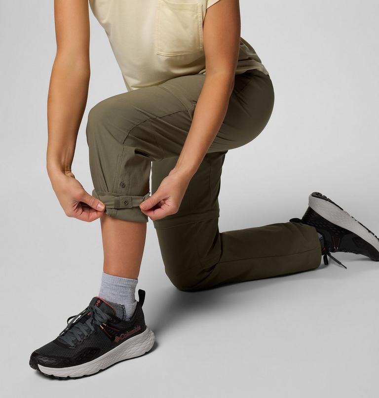 Women's Leslie Falls Hiking Convertible Trousers, Color: Stone Green, image 7