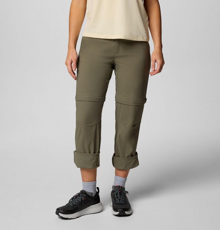 Women's Leslie Falls Hiking Convertible Trousers, Color: Stone Green, image 8