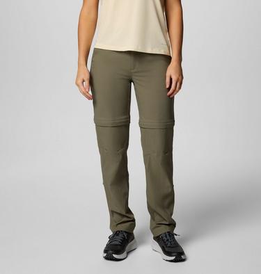 Pantalones convertibles de senderismo Leslie Falls para mujer, Color: Stone Green, image 1