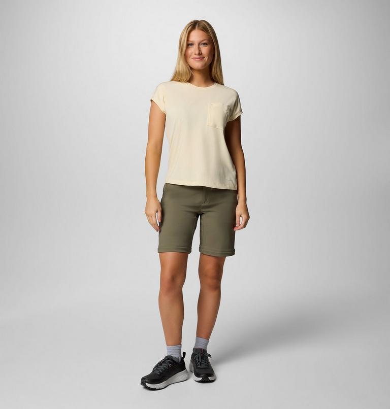 Women's Leslie Falls Hiking Convertible Trousers, Color: Stone Green, image 9