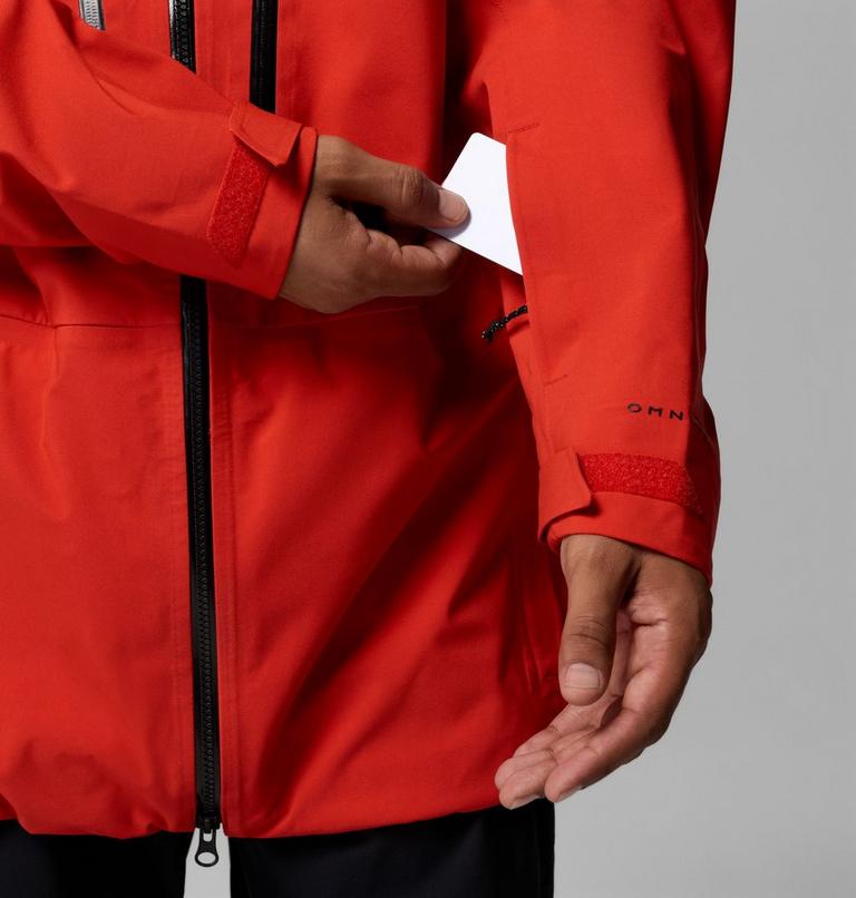Men's Platinum Peak II 3L Waterproof Ski Shell, Color: Super Sonic, image 11