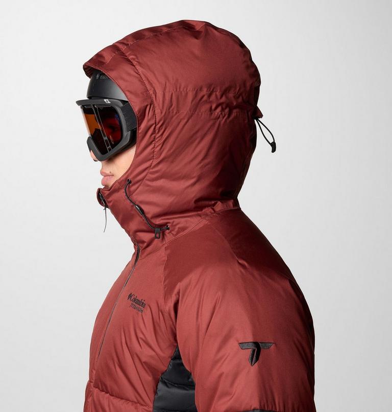 Men's Roaring Fork II Waterproof Down Ski Jacket, Color: Spice, Black, image 6