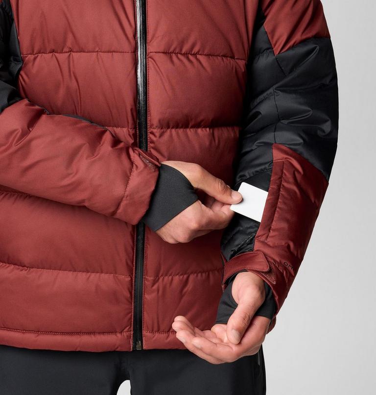 Men's Roaring Fork II Waterproof Down Ski Jacket, Color: Spice, Black, image 11