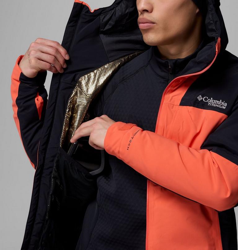 Men's Cirque Bowl Waterproof Insulated Ski Jacket, Color: Black, Zing, image 5
