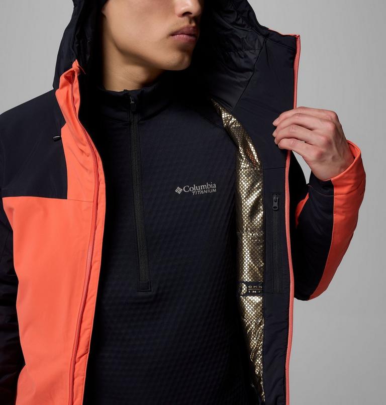 Men's Cirque Bowl Waterproof Insulated Ski Jacket, Color: Black, Zing, image 6