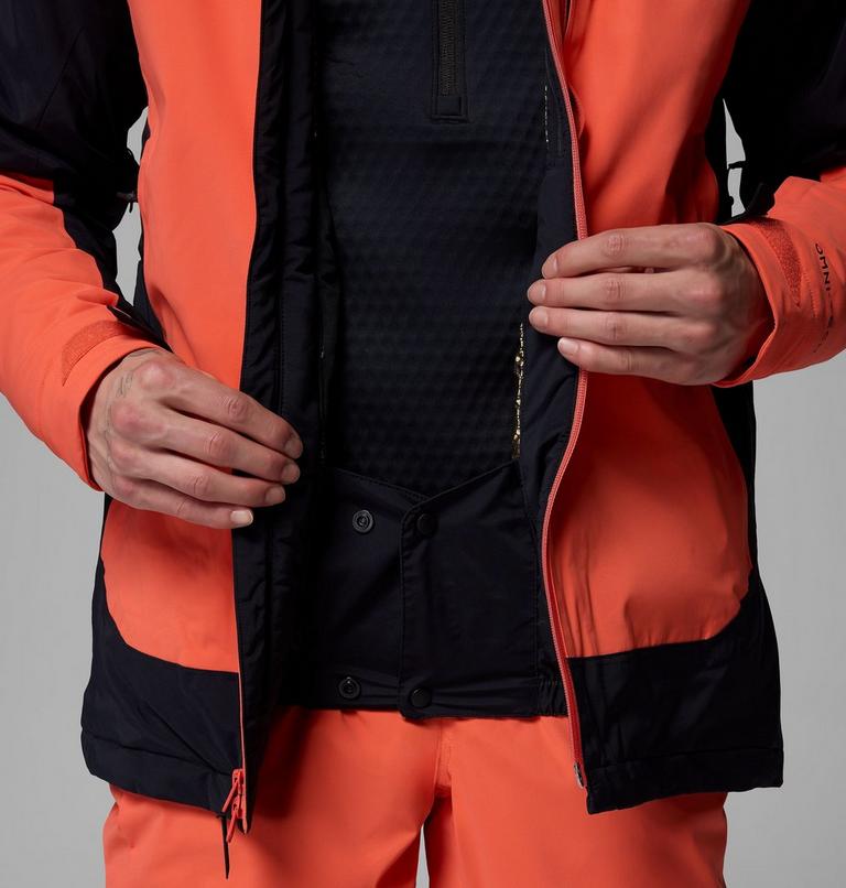 Men's Cirque Bowl Waterproof Insulated Ski Jacket, Color: Black, Zing, image 7