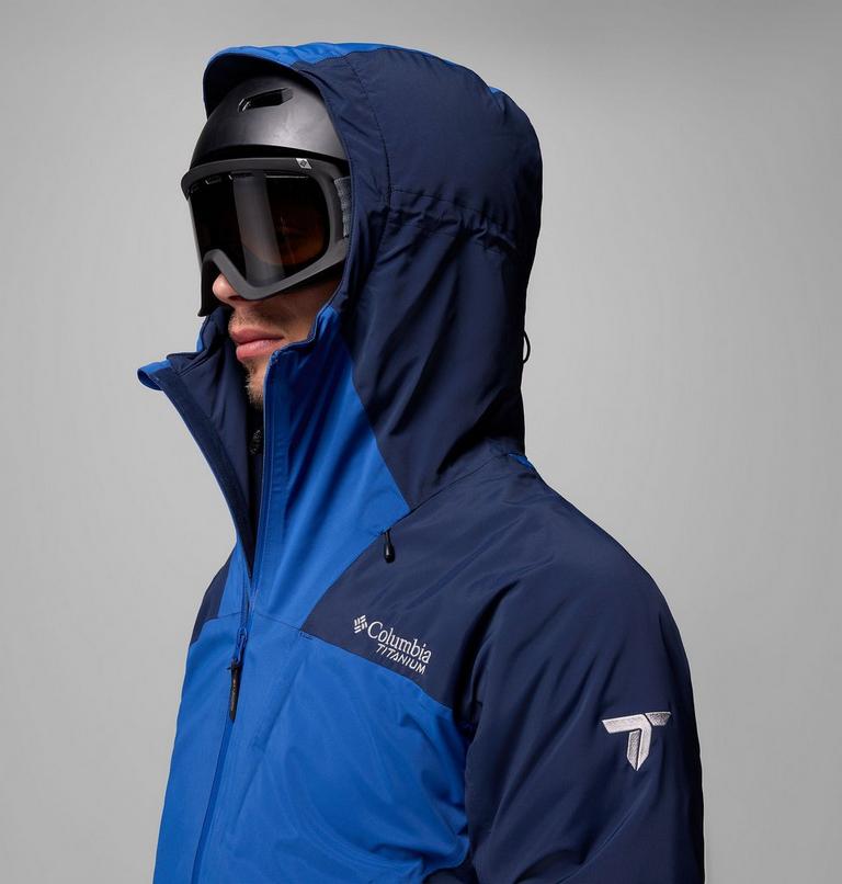 Men's Cirque Bowl Waterproof Insulated Ski Jacket, Color: Collegiate Navy, Mountain Blue, image 14