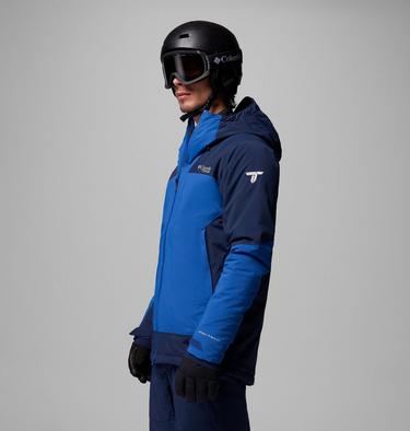 Men's Cirque Bowl Waterproof Insulated Ski Jacket, Color: Collegiate Navy, Mountain Blue, image 4