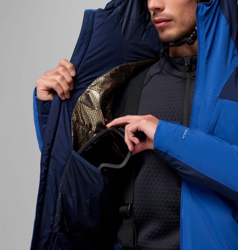 Men's Cirque Bowl Waterproof Insulated Ski Jacket, Color: Collegiate Navy, Mountain Blue, image 5