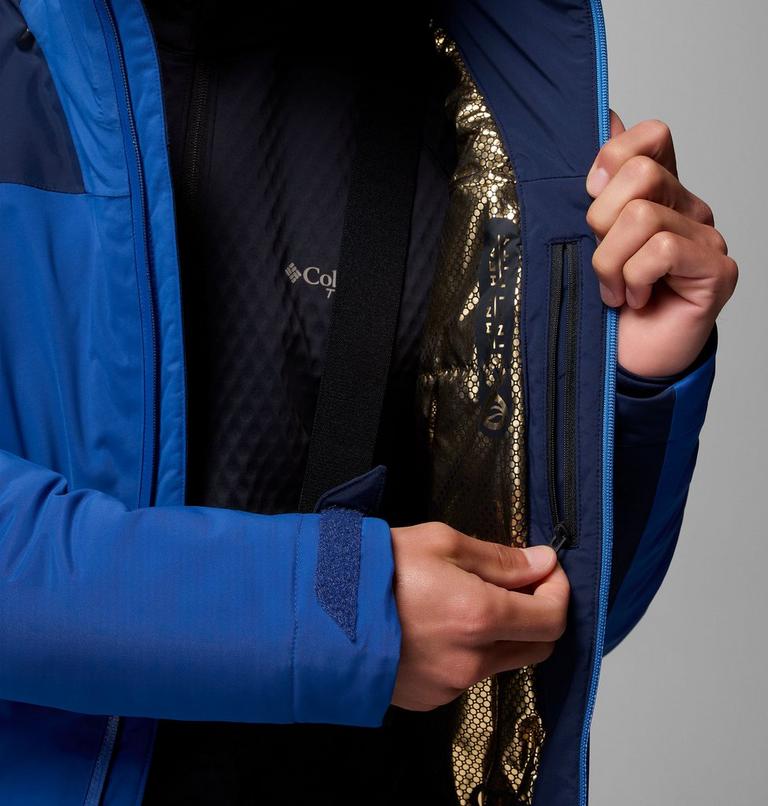 Men's Cirque Bowl Waterproof Insulated Ski Jacket, Color: Collegiate Navy, Mountain Blue, image 6
