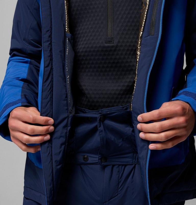 Men's Cirque Bowl Waterproof Insulated Ski Jacket, Color: Collegiate Navy, Mountain Blue, image 7