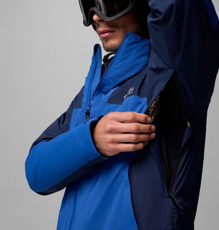 Men's Cirque Bowl Waterproof Insulated Ski Jacket, Color: Collegiate Navy, Mountain Blue, image 9