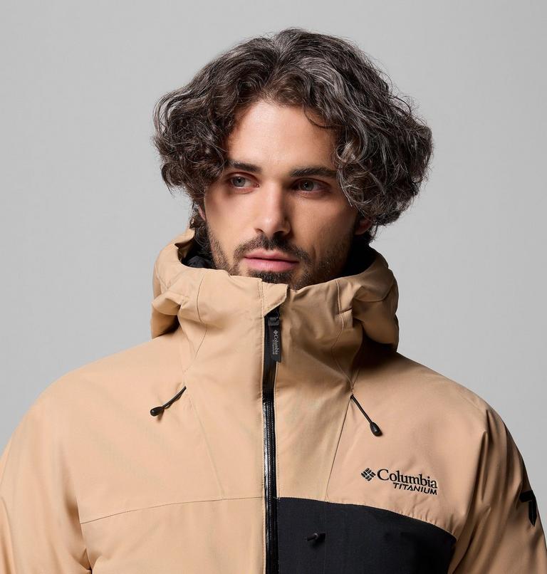 Men's Winter District III Waterproof Ski Jacket, Color: Canoe, Black, image 8