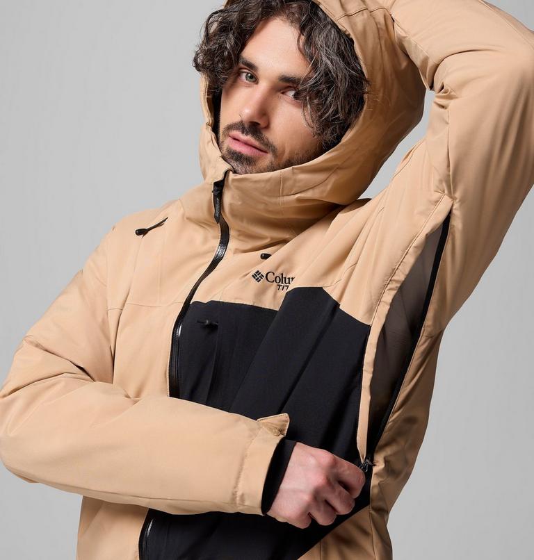 Men's Winter District III Waterproof Ski Jacket, Color: Canoe, Black, image 9