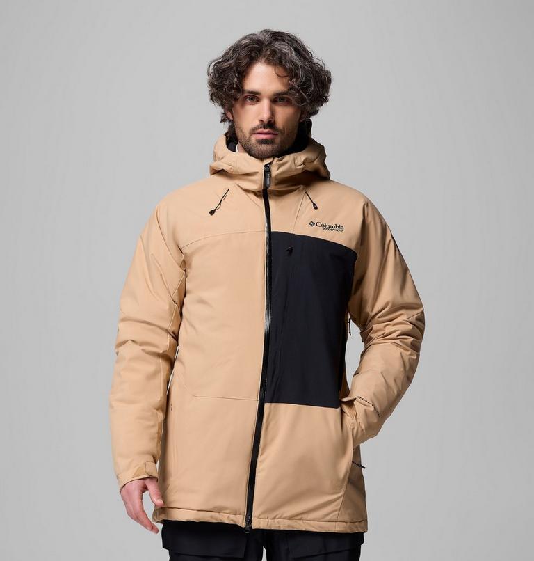Men's Winter District III Waterproof Ski Jacket, Color: Canoe, Black, image 1