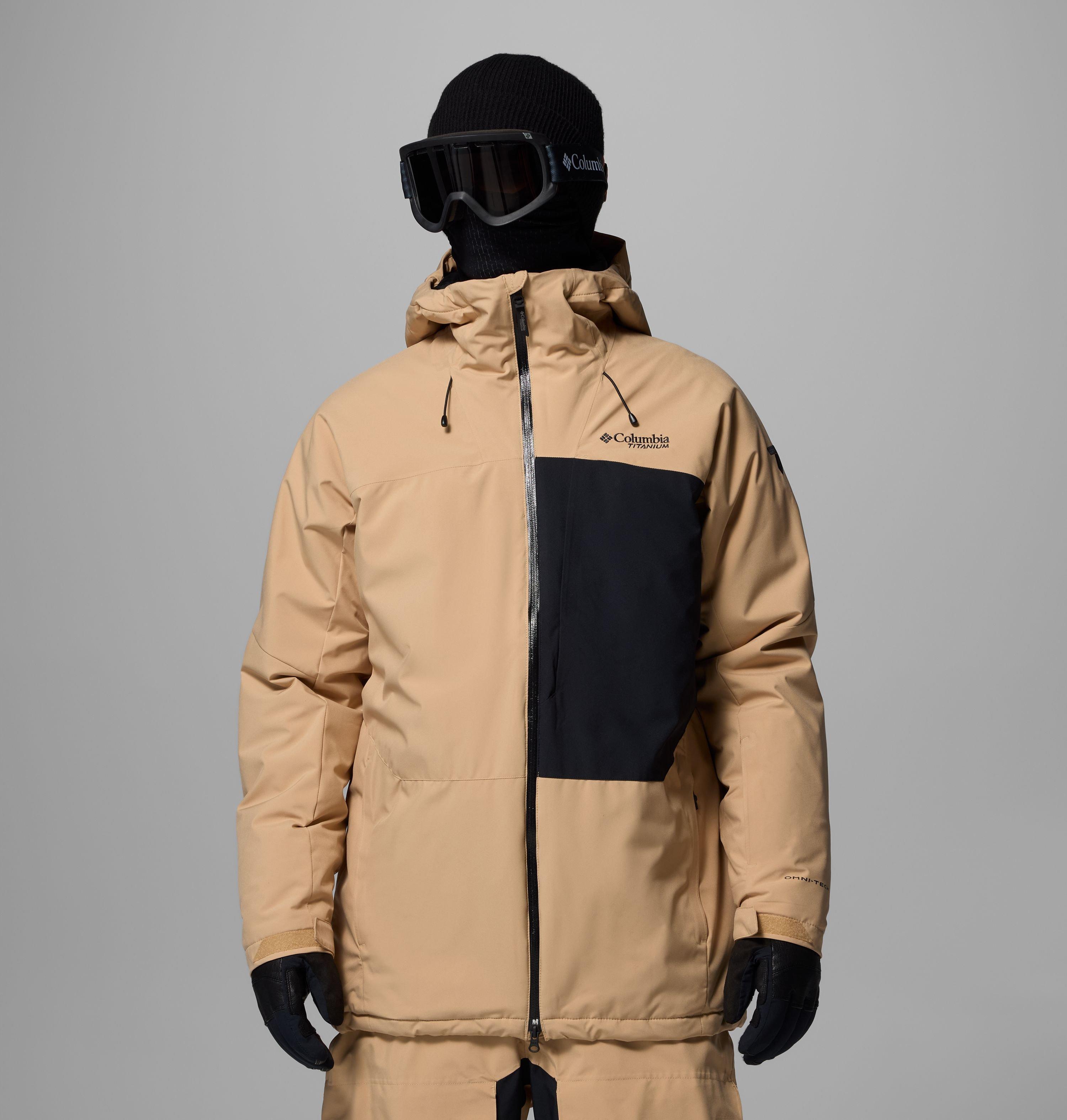 Columbia Sportswear Men's Brown Columbia - Winter District™ Iii Waterproof Ski Jacket - Canoe, Black Small