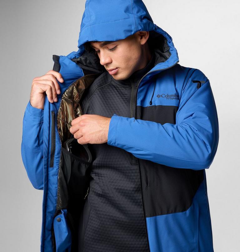 Chaqueta de esquí impermeable Winter District III para hombre, Color: Mountain Blue, Black, image 6