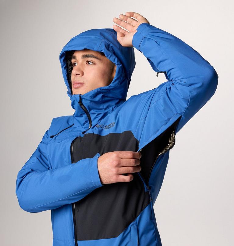 Chaqueta de esquí impermeable Winter District III para hombre, Color: Mountain Blue, Black, image 9
