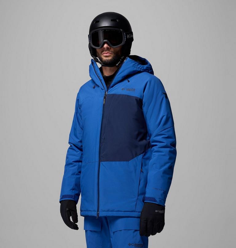 Chaqueta de esquí impermeable Winter District III para hombre, Color: Mountain Blue, Collegiate Navy, image 4