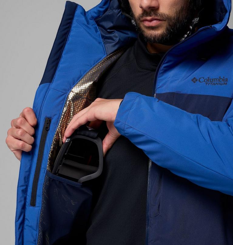 Chaqueta de esquí impermeable Winter District III para hombre, Color: Mountain Blue, Collegiate Navy, image 5